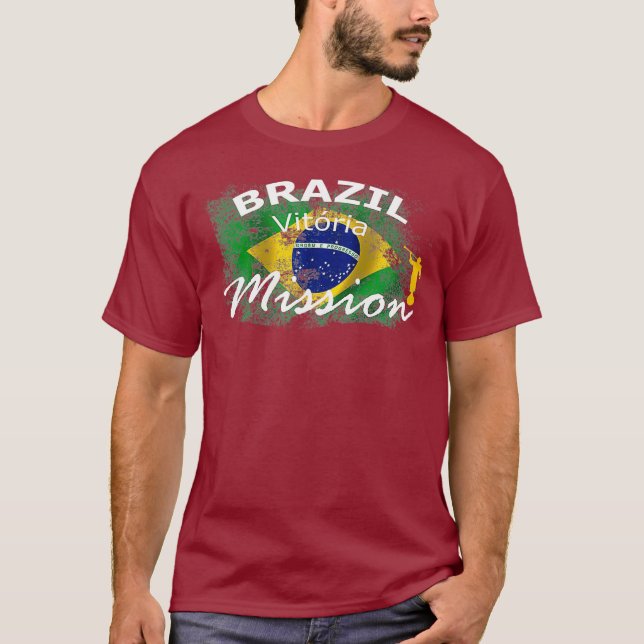 T-shirt Brésil Vitoria Mormon LDS Mission Missionnaire (Devant)