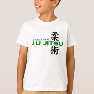 T-shirt Brésilien Jiu Jitsu avec les caractères japonais