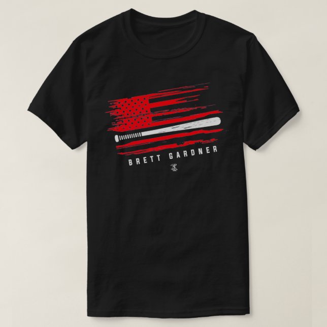 T-shirt Brett Gardner Baseball Drapeau Graphique Apparel P (Design devant)