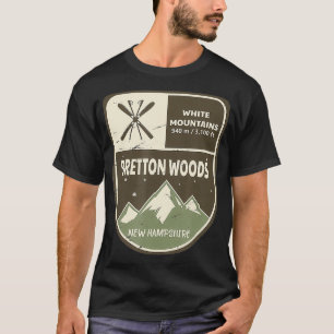 T-shirt Bretton Woods White Mounts New Hampshire Vintag