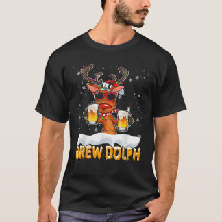 T-shirt Brève Dolph Lumières de Noël Père Noël Reindeer Bi