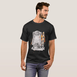 T-shirt Brevet 1883 tubulaire de hibou avec l'éclaboussure