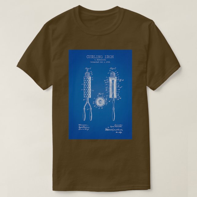 T-shirt Brevet bleu curling (Design devant)