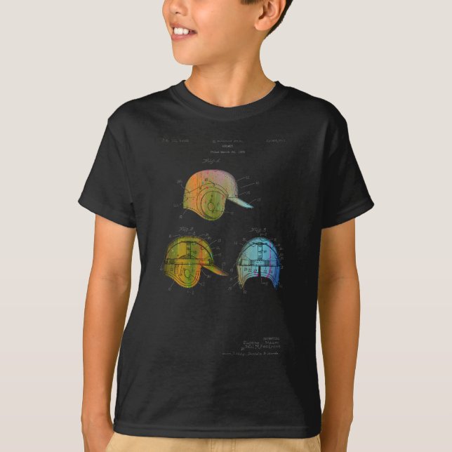 T-shirt BREVET de CASQUE de BASE-BALL - hommes/garçons de (Devant)