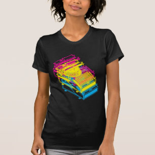 T-shirt Brevet de Machine à Écrire Vintage CMY Pop Art