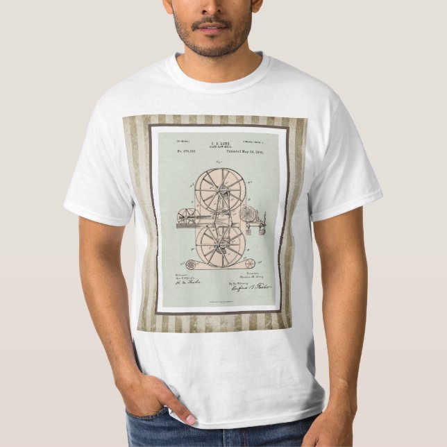 T-shirt Brevet de scierie de bande vintage (Devant)