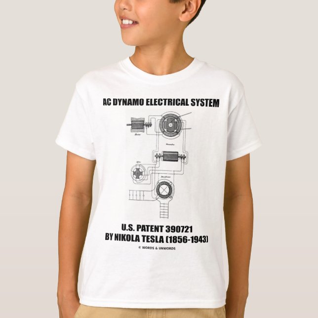 T-shirt Brevet de système électrique de dynamo à C.A. de (Devant)