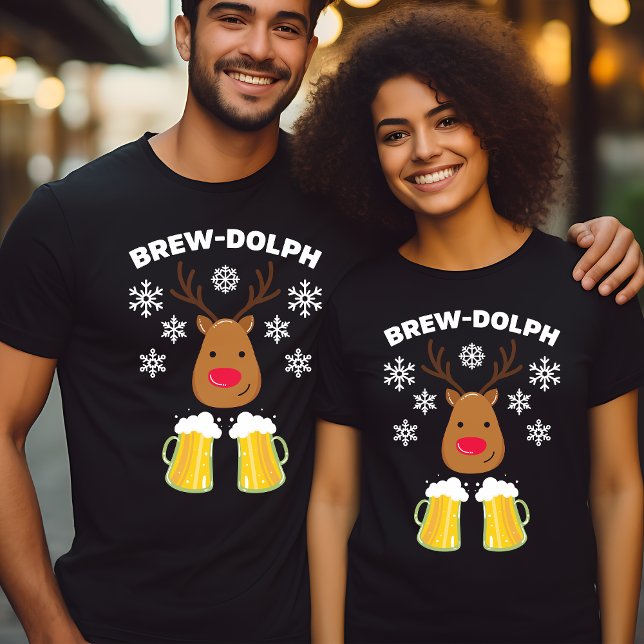 T-shirt Brew-Dolph Drôle Reindeer Bière Noël Rudolph (Créateur téléchargé)