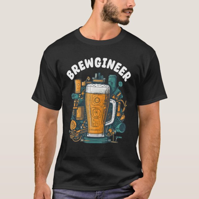 T-shirt Brewgineer Beer  Home Brewing Beer Culture 1 (Devant)