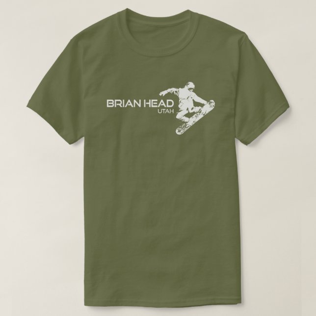 T-shirt Brian Head Resort Utah Snowboarder (Design devant)
