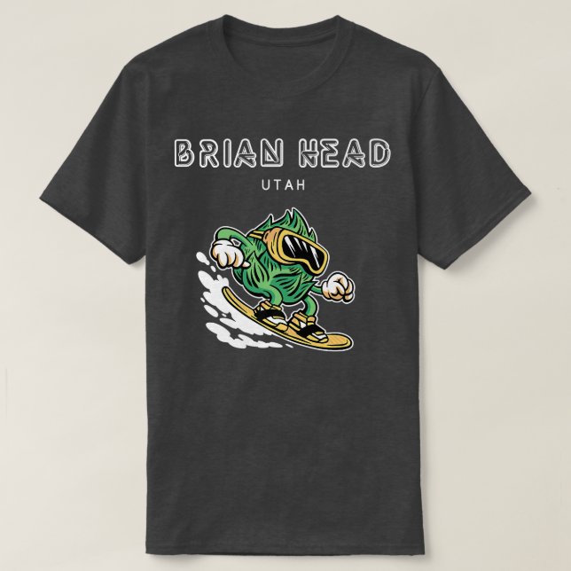 T-shirt Brian Head Utah Funny Snowboard Beer Hops (Design devant)