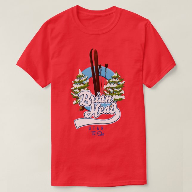 T-shirt Brian Head Utah skie (Design devant)