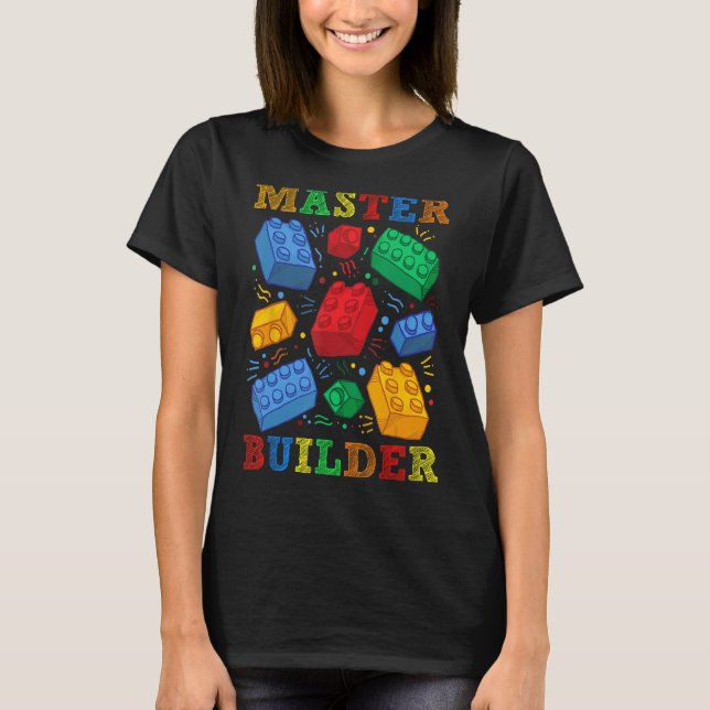 T-shirt Brick Builder Funny Blocks Master Builder Cadeau P (Devant)