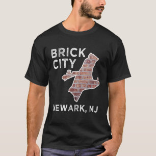 T-shirt Brick City Newark Nj City New Jersey Carte