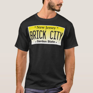 T-shirt Brick City Newark NJ City New Jersey license plate