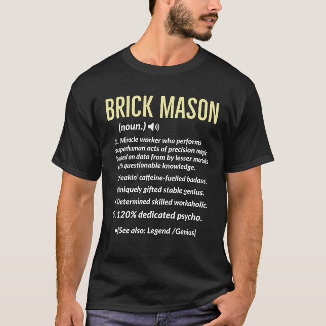 T-shirt Brick mason Définition Cadeau (Devant)