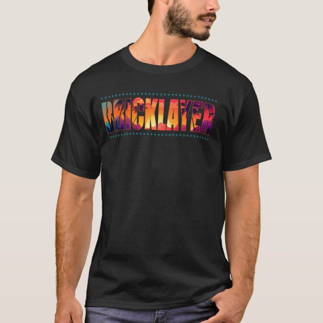 T-shirt Bricklayer Titre de l'emploi Profession Coucher de (Devant)