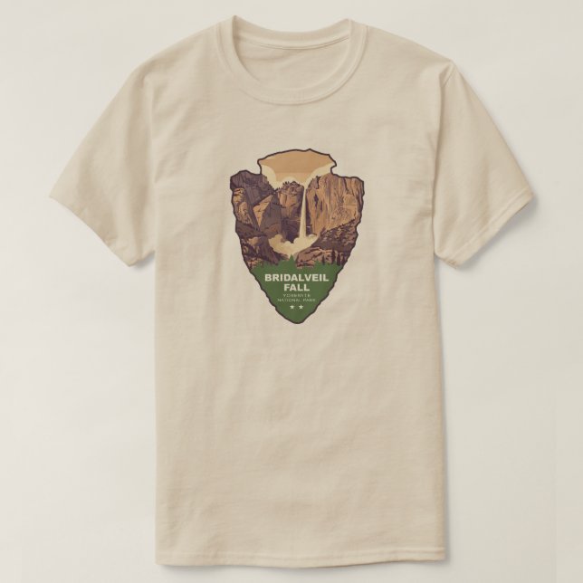 T-shirt Bridalveil Fall Yosemite National Park Arrowhead (Design devant)