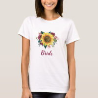 Bride Floral Tournesol Bourgogne Mariage Rose