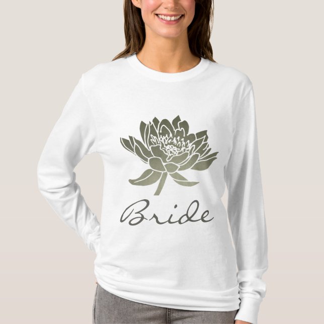 T-SHIRT BRIDE GLAMOREUSE ARGENT LOTUS FLOTUS (Devant)