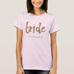 T-shirt Bride Gold Parties scintillant Bachelorette Party