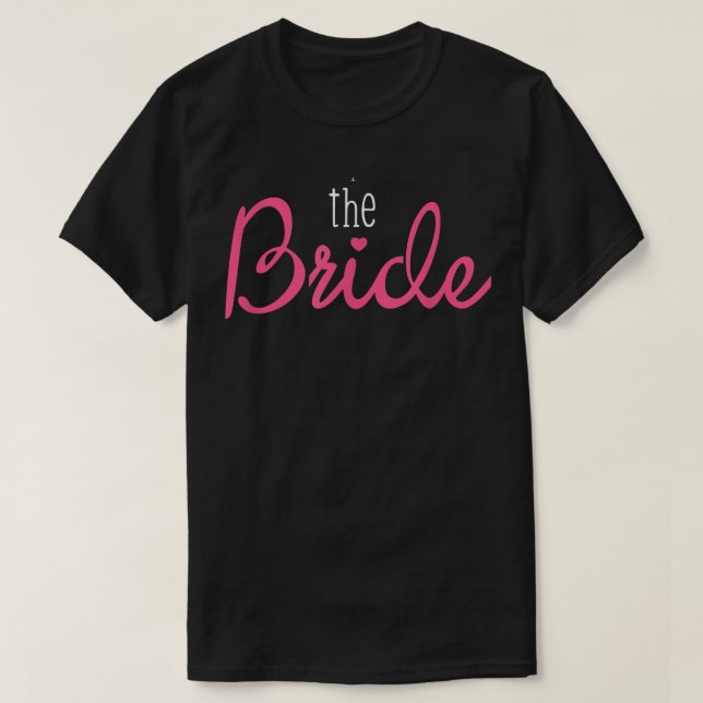 T-shirt Bride Groom s Matching Couple Funny Wedding Squad  (Design devant)