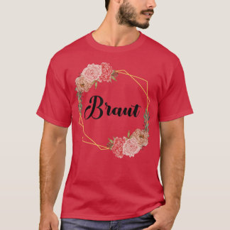 T-shirt Bride Hen Party Floral Wreath Team Bride Marriage 