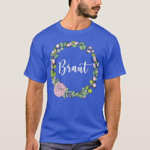 T-shirt Bride I couronnes florales mariage de style boho e
