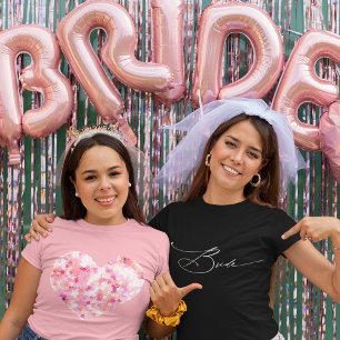 T-shirt Bride moderne élégant Mariage de typographie de sc