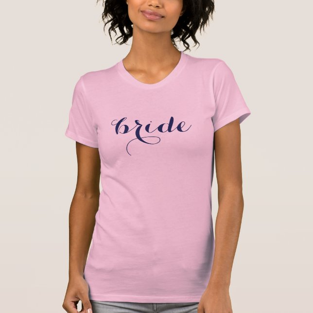 T-Shirt Bride Pink Fine Jersey à manches courtes (Devant)