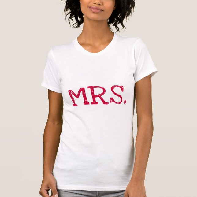 T-shirt Bride Red Text Mme. (Devant)