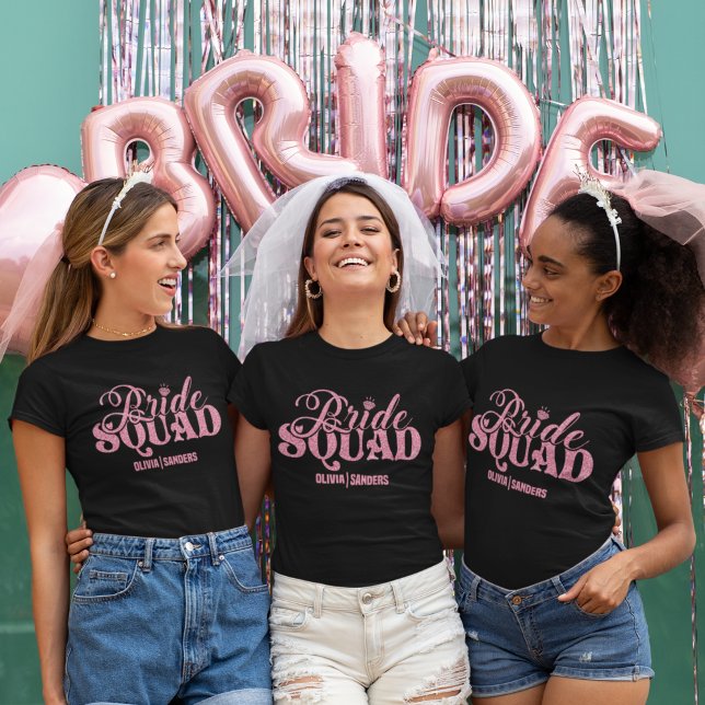 T-shirt Bride Squad Bright Pink (Créateur téléchargé)