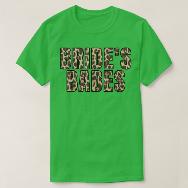 T-shirt Bride's Babes Léopard Robe de Mariée Enterrement d (Design devant)