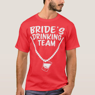 T-shirt Bride's Drinking Team Shot glass Diamond Ring T-S