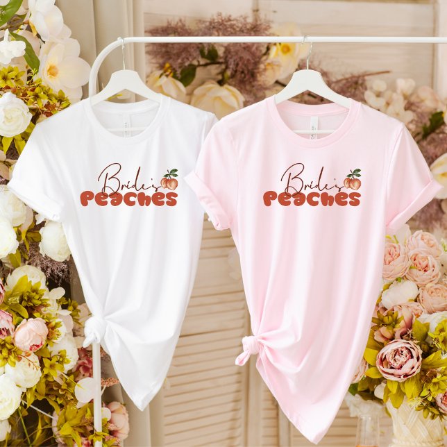 T-shirt Bride's Peaches Retro Font Savannah Bachelorette (Créateur téléchargé)