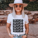 T-shirt Bridesmaid Black Customized Matching Bridal Party<br><div class="desc">Are you looking for the perfect bachelorette party outfit? Do you want to mix things up a bit and have a fun themed party? Then look no further than our personalized black bridesmaid t-shirts! Our shirts are made to match the bridal party perfectly, so everyone will look great while having...</div>