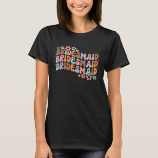 T-shirt Bridesmaid Bride Squad Bridal Shower Groovy Bachel