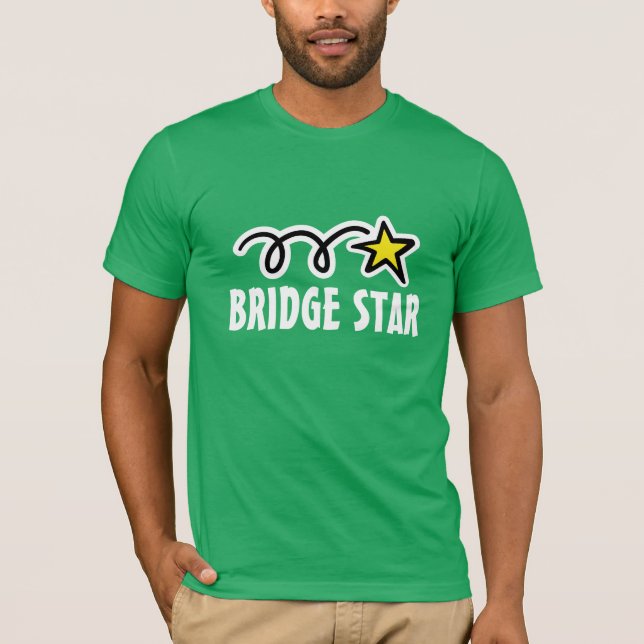 T-shirt Bridge avec un slogan cool et une étoile d (Devant)