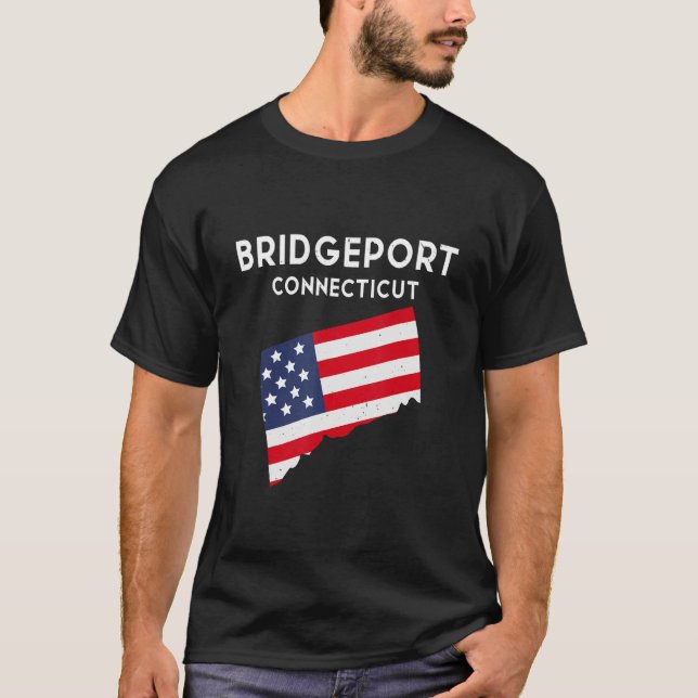 T-shirt Bridgeport Connecticut USA State America Travel Co (Devant)