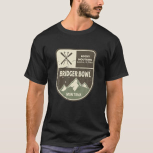 T-shirt Bridger Bowl Montagnes Rocheuses Montana Vintage