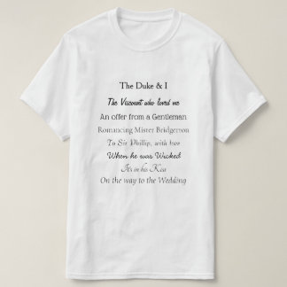T-shirt Bridgerton titres de livre mens