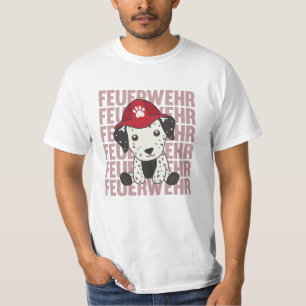 T-shirt Brigade des pompiers de Dalmatie Chien Chiens mign
