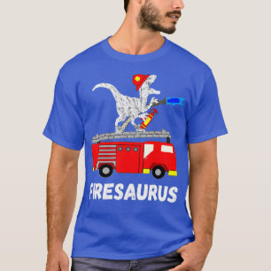 T-shirt Brigade d'incendie Dinosaur voiture drôle pompier