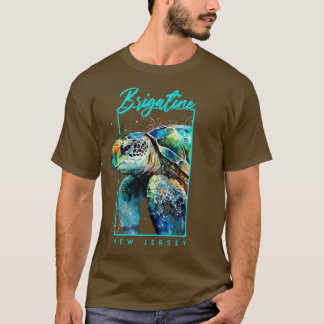 T-shirt Brigatine New Jersey Watercolor Sea Turtle Portrai