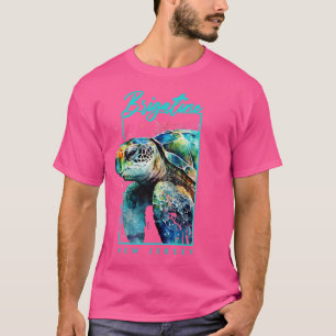 T-shirt Brigatine New Jersey Watercolor Sea Turtle Portrai
