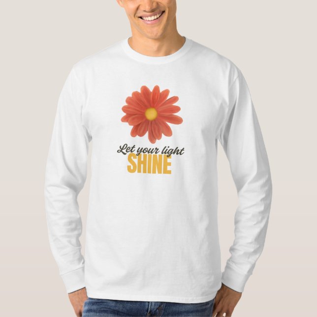 T-shirt Bright Bloom – Uplifting Floral Quote Art (Devant)