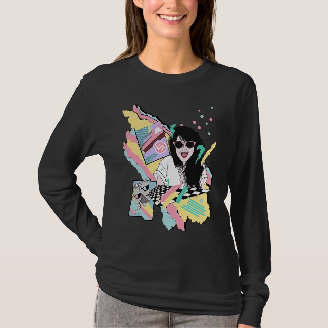 T-shirt Bright & Colorful Slum Cartel 80s Girl (Devant)