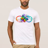 Bright infinity with rainbow butterfly
