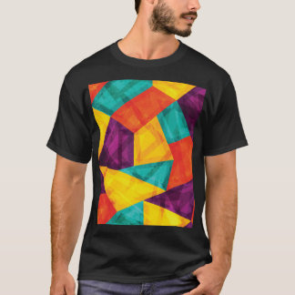 T-shirt Bright Mosaic Grunge Motif transparent