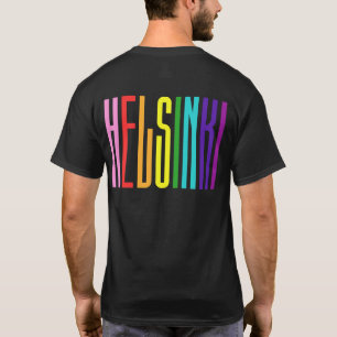 T-shirt Bright Rainbow Text LGBTQ Helsinki Gay pride LGBT